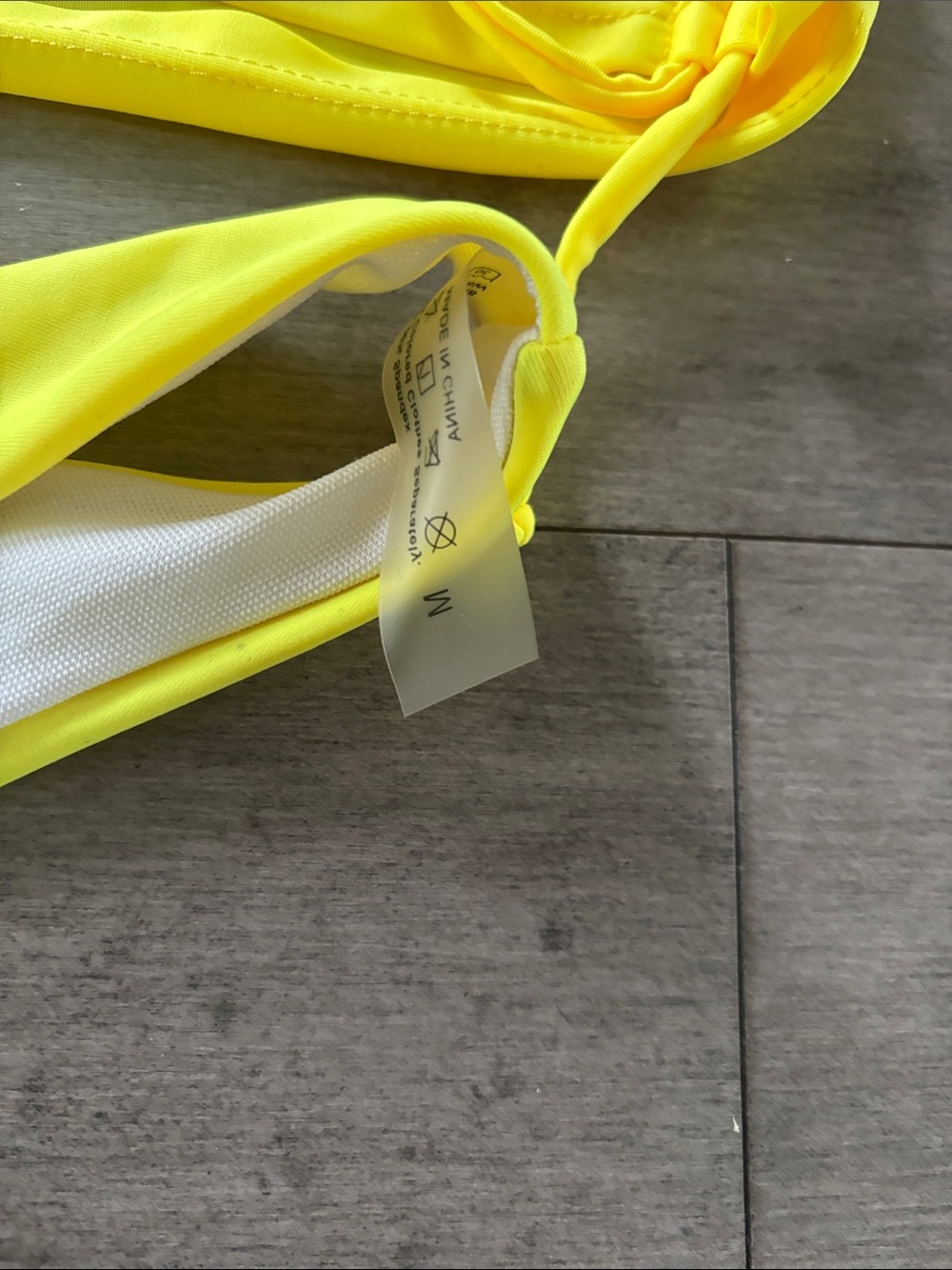 Bright Yellow 3 Piece Bikini Set Size Medium Swimwear Cover Up - Picture 6 of 11